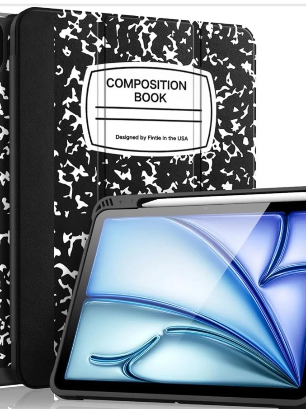 iPod Folio Case - Black & White Composition Book Design